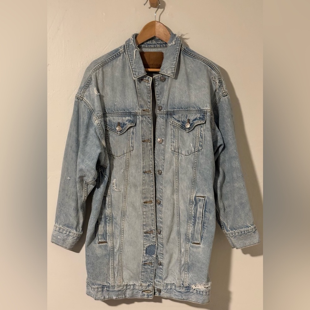 American Eagle Outfitters Light Blue Denim Jean Jacket